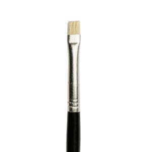 Studiepensel 579a flat  2 5mm, kort, sort, lakket skaft
