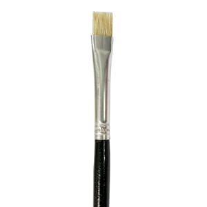 Studiepensel 579a flat  4 8mm, kort, sort, lakket skaft