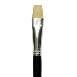 Studiepensel 579a flat 10 16mm, kort, sort, lakket skaft