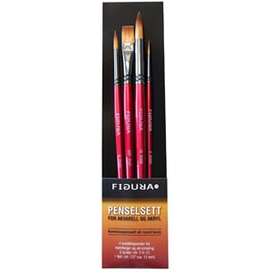 Penselsett Figura 4pk Rund 2-6-12, Flat 1/2t