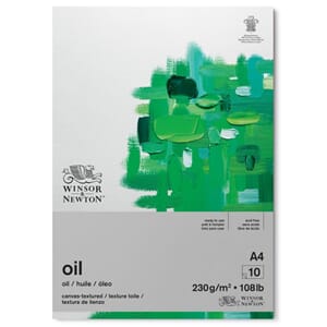 Blokk oljemalingspapir Winton A4 230gr. 10 ark med lerretspr