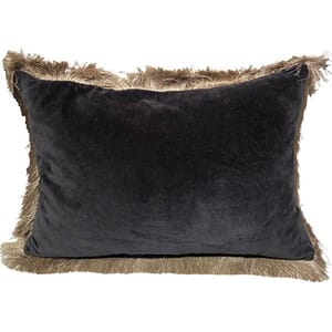 Cushion Cover Velvetw/Fringles Antrachite 60X40