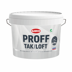 Proff Tak/Loft Hvit  Mal 9Ltr