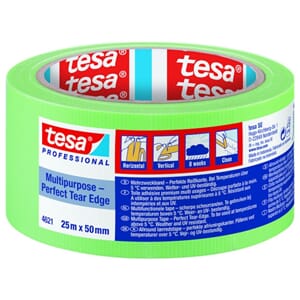 Lerretstape Allround Grøn 25X50