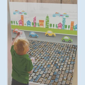 Vindusfolie Barnerom - Biler 70Cm X 1.5M