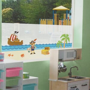 Vindusfolie Barnerom - Pirater 70Cmx1.5M