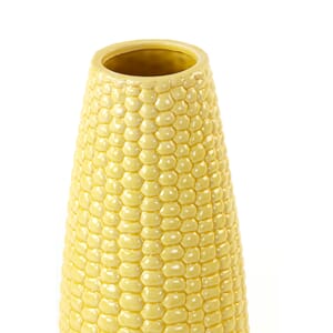 Vase Ø16X41Cm Corn Ceramics Yellow