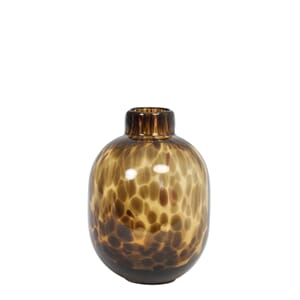 Vase Ø12X18,5Cm Dakar Glass Dark Brown-Black