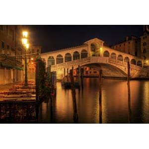 Fototapet Vinyl Rialtobroen I Venezia 360X240Cm