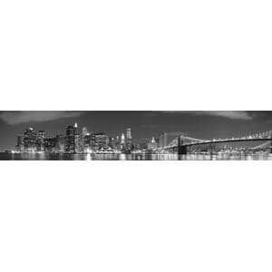Fototapet New York Skyline Sort/Hvit 270 X 50 Cm