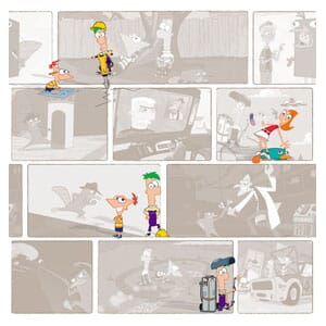 Tapet Fiber Magic Kids Phineas & Ferb