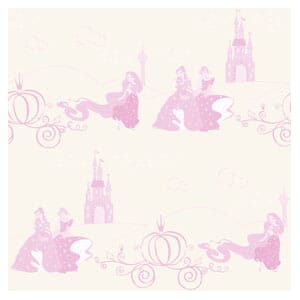 Tapet Fiber Magic Kids Princess Carats Beige /Rosa