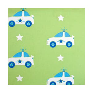 Tapet Fiber Kompis Politibil Grønn