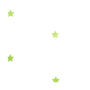 Tapet Fiber Kompis Grønne Stjerner