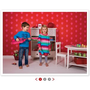 Tapet Fiber Kompis Rød Prinsessetapet