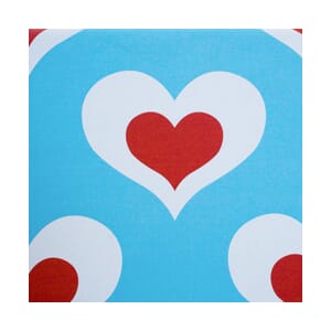 Tapet Fiber Kompis Store Turkis Hjerter